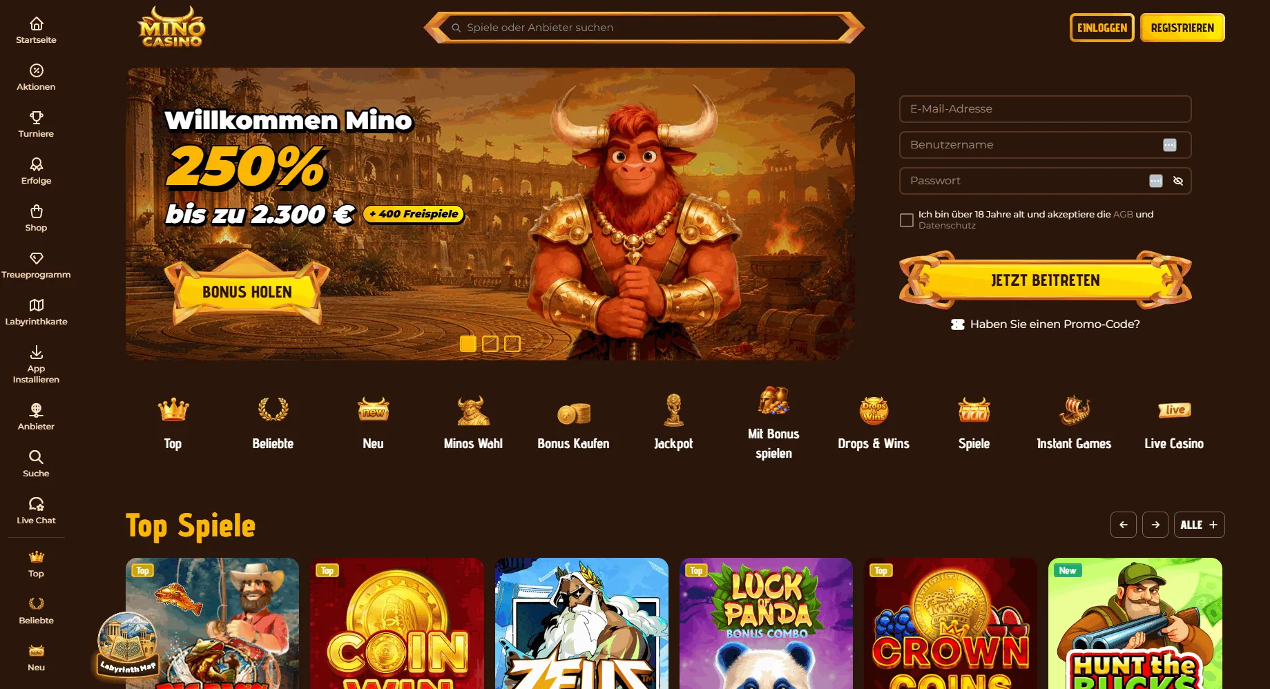 Mino Online Casino Österreich legal